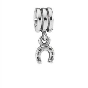 Pandora Retired Horseshoe dangle lucky charm
